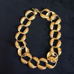 Vintage Anne Klein Gold Chain Link Necklace
